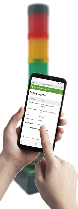PreonCube HLK Ampel Ampel Software Menü